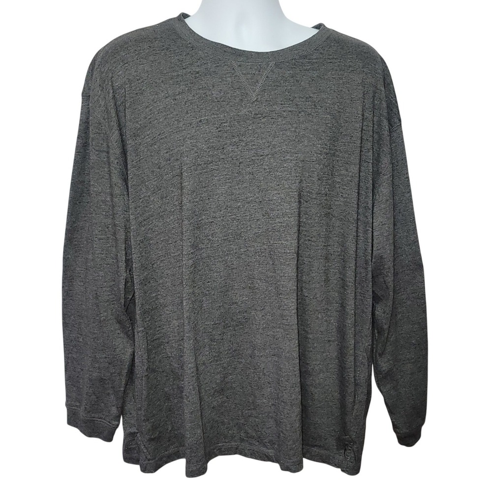 Architect 2X Men's Ultra Soft Gray Long Sleeve Crewneck‎ Shirt Casual Basic Top